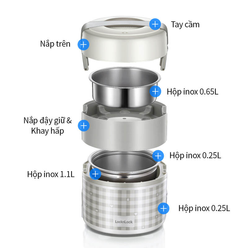 Hộp cơm điện Lock&Lock 2L - Single - 220- 40V, 50/60Hz, 270W - LocknLock - EJR216, , large image number null